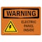Signmission Safety Sign, OSHA WARNING, 7" Height, 10" Width, Rigid Plastic, Electric Panel Inside, Landscape OS-WS-P-710-L-12089 - alternate 1